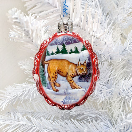 Bobcat Mercury Glass Ornament by G. DeBrekht - Wildlife Holiday Decor - 771034-1