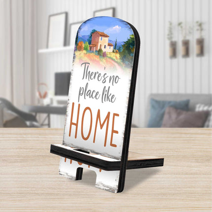 There Is No Place Like Home Cell Phone Stand Family Decor Wood Mobile Tablet Holder Charging Station Organizer - 892069-0