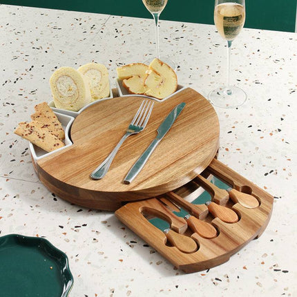 Circo Cheese Cutting Board & Ceramic Knife Set | Gift Idea-2