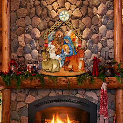 Nativity Christmas Nativity Door Decor by G. DeBrekht - Nativity Holiday Decor - 8114030H-1