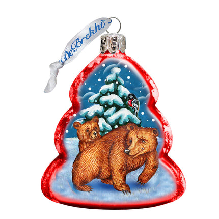 Grizzly Mercury Glass Ornament by G. DeBrekht - Wildlife Holiday Decor - 771021-4