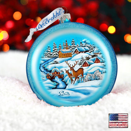 Winter landscape Glass Ornament by G. DeBrekht - Christmas Decor - 744-012-1