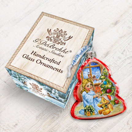 Nativity Santa Angel Mercury Glass Ornament by G. DeBrekht - Nativity Holiday Decor - 773016-2