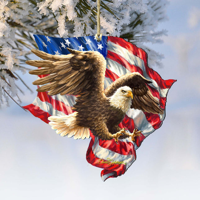 Patriotic American Eagle Ornament by D. Gelsinger - Designocracy - 8461052-1432-0