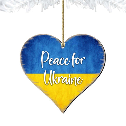 Piece for Ukraine Heart Wooden Ornaments by G. DeBrekht - International Decor - 8187122-4
