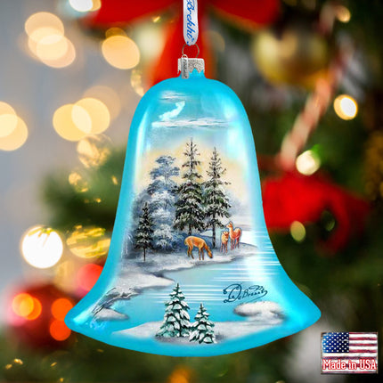 Peaceful Kingdom Bell Glass Ornament by G. DeBrekht - 752-005-3