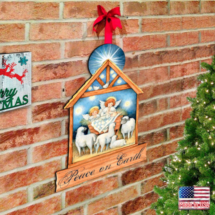 Angels Nativity Wall and Door Decor by Susan Winget - Nativity Holiday Decor - 8471111H-SW-1