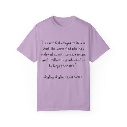 Galileo Quote T-Shirt – Unisex Garment-Dyed Tee for Free Thinkers
