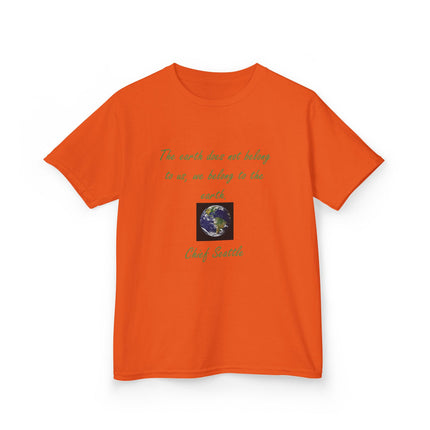 Kids Tee – “We Belong to the Earth” Quote – Eco-Friendly