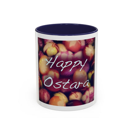 Ostara Coffee Mug – "Happy Ostara" Accent Easter Spring Floral Mug (11/15oz)