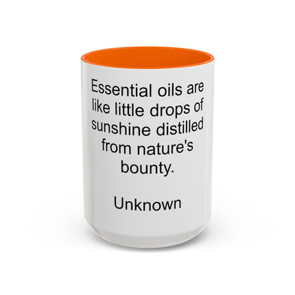 Essential Oils Quote Coffee Mug — “Essential oils are like little drops of sunshine...”