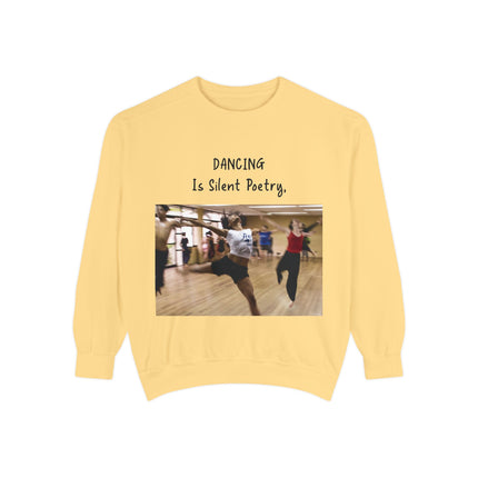 Dance Lover Gift Sweatshirt – “Dancing Is Silent Poetry” Quote