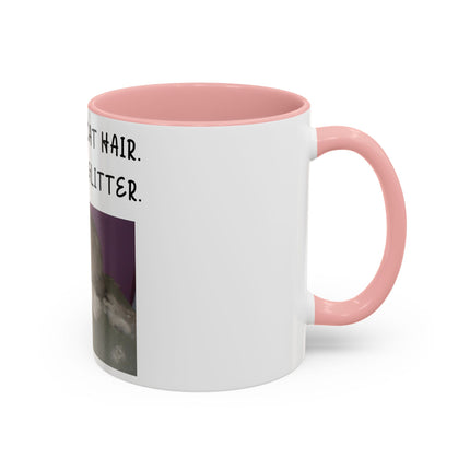 Kitty Glitter Mug – 11oz Accent Ceramic Cup for Cat Lovers