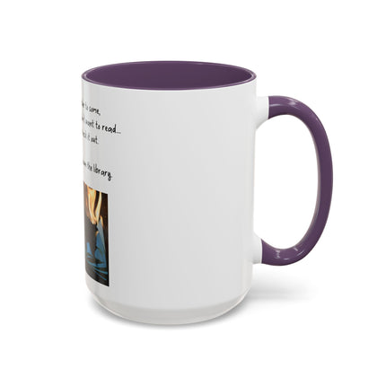 Book Lover Coffee Mug — "You Don’t Have to Burn Down the Library" Accent Mug