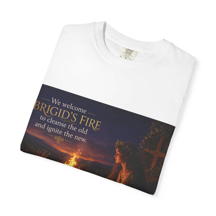 Brigid's Fire Festival T-Shirt — Celtic Imbolc Bonfire Design