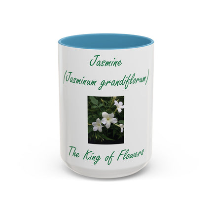15oz Accent Mug – Jasmine Flower, King of Flowers