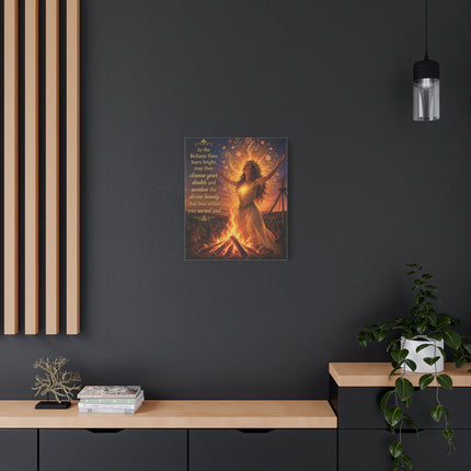 Beltane Fire Canvas Print — Inspirational Pagan Wall Art