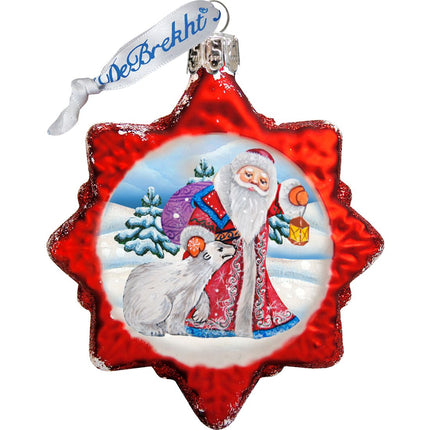 Santa Mercury Glass Ornaments Set of 3 by G. DeBrekht - Christmas Santa Snowman Decor - 770133S3-2