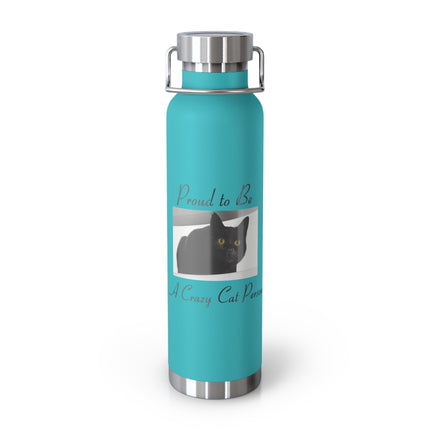 Proud Cat Parent Vacuum Insulated Bottle - 22oz | Perfect for Cat Lovers