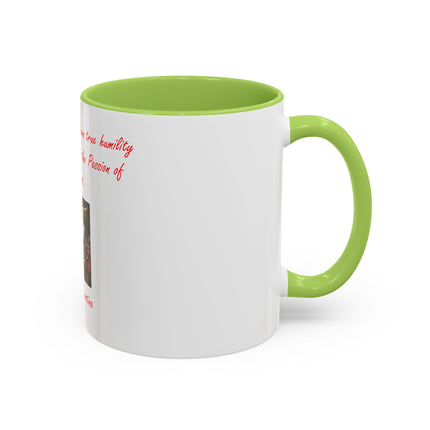 Saint Faustina Coffee Mug — 'Reflect on the Passion of Jesus' Religious Accent Mug