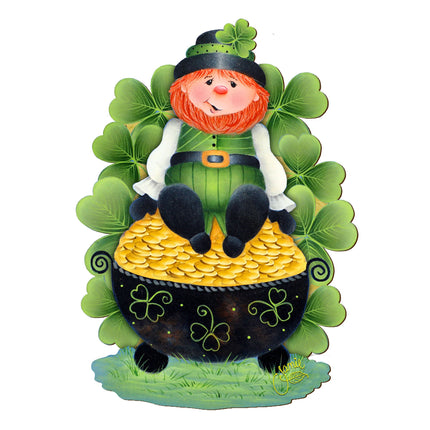 Lepricon's Pot Full of Gold Spring Door Decor by Jamie Mills-Price - Celtic Decor - 8457707H-MP-4