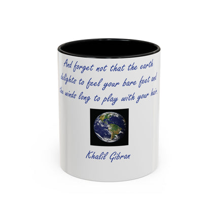 Nature Quote Accent Mug – 11oz Ceramic with Gibran Verse