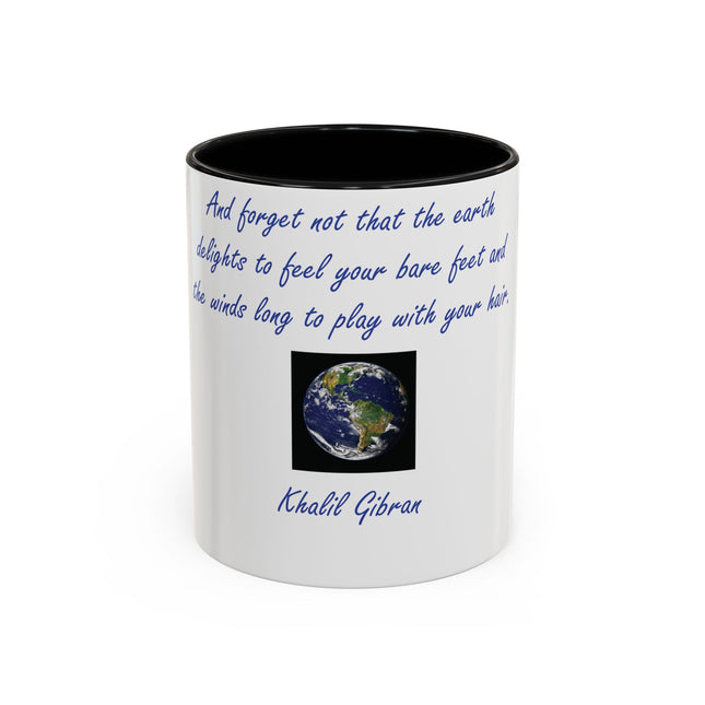 Nature Quote Accent Mug – 11oz Ceramic with Gibran Verse