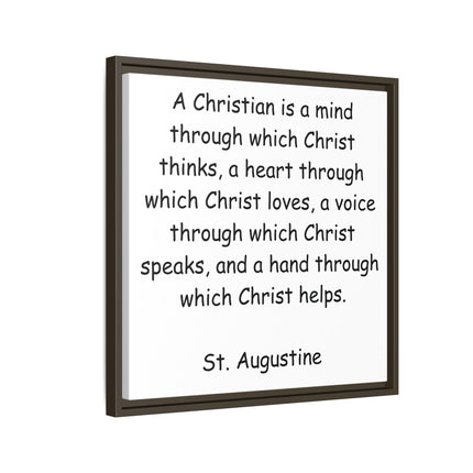 Canvas Wall Art - "A Christian is a mind..." St. Augustine Inspirational Quote (Framed)
