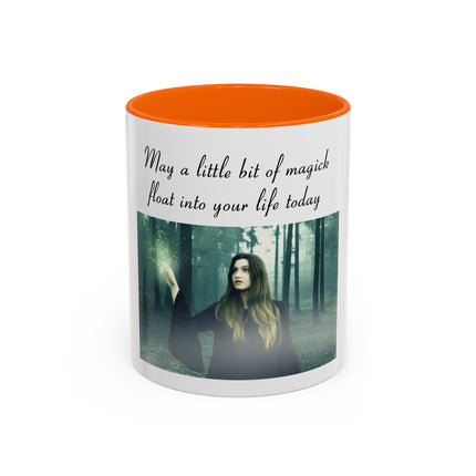 Magick Forest Accent Coffee Mug — "May a little bit of magick float into your life today"
