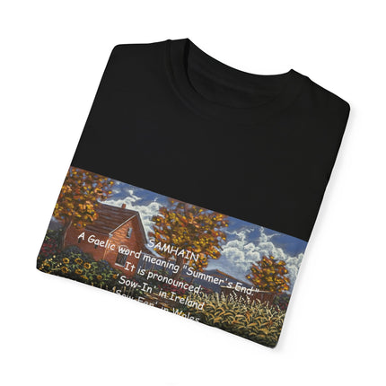 Samhain Tee – Unisex Garment-Dyed Shirt with Pumpkin Spice Wit