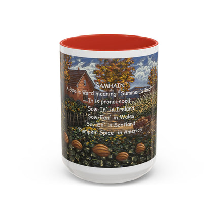 Samhain Pumpkin Spice Accent Coffee Mug — Autumn Harvest 11/15oz