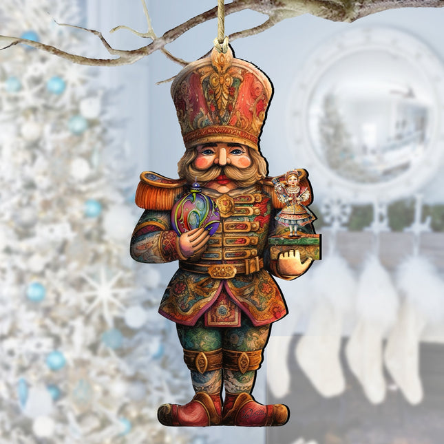 Nutcracker with Clara Wooden Ornaments by G. Debrekht Christmas Decor - 8611059-0