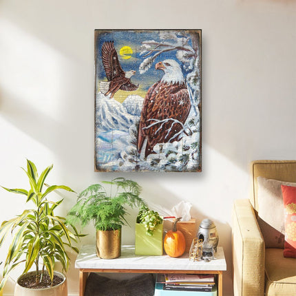 Eagle Art Wooden Wall Art by Nature Wonders - Nature Wildlife Decor  - 95219B-2