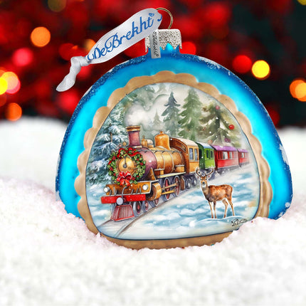 Polar Express Rainbow Glass Ornament by G. Debrekht - Christmas Decor - 756-018-3