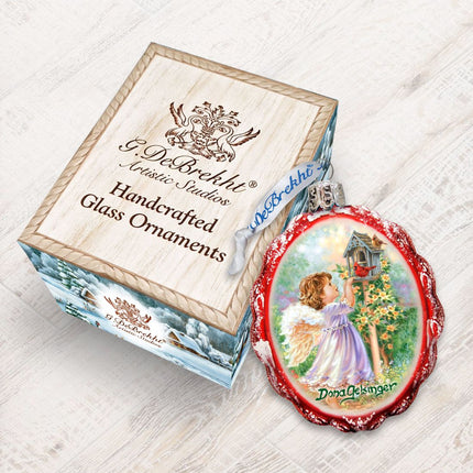 Angels Are Near Mercury Glass Ornament by D. Gelsinger - Nativity Holiday Decor - 778116-DG-2