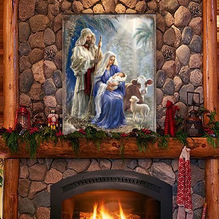Holy Night Wooden Wall Art by D. Gelsinger - Nativity Holiday Decor - 95631B-1618-4
