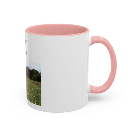 Bloom Wildly Floral Accent Coffee Mug — Inspirational Garden Photo 11/15oz