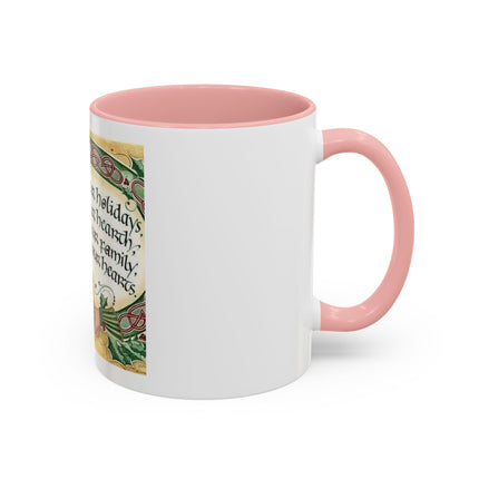 Blessed Be Your Holidays Coffee Mug — Holiday Celtic Greeting Accent Mug (11/15oz)