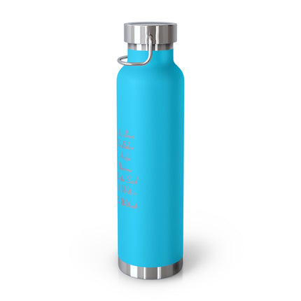 Inspirational Copper Bottle – “As Above So Below” Wiccan Design, 22oz