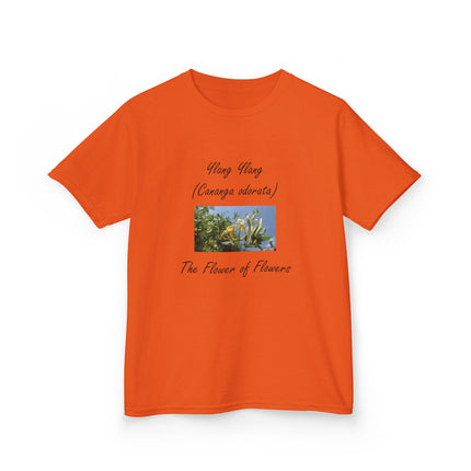 Ylang Ylang Kids Cotton Tee – “Flower of Flowers” Graphic Shirt