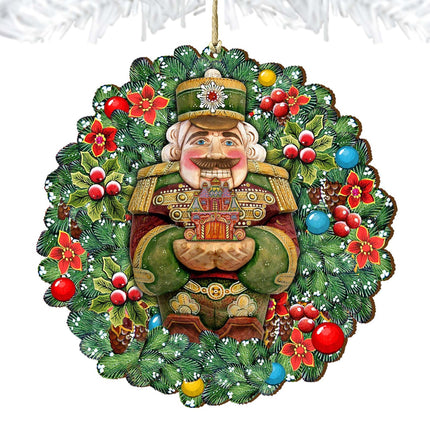 Nutcracker's Wreath Gift Wooden Ornaments by G. DeBrekht - Christmas Decor - 8185321-4