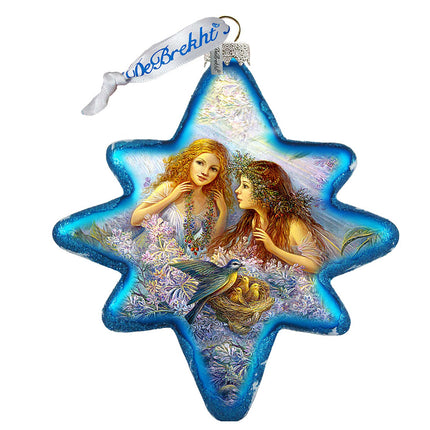 Flower Fairies North Star Glass Ornament by G. DeBrekht - Christmas Decor - 755-048-2