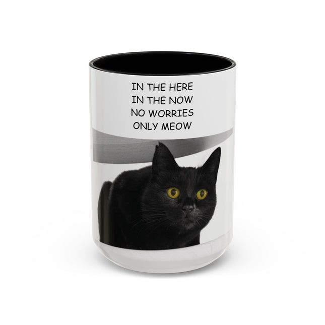 ‘Only Meow’ 15oz Accent Mug – Whimsical Cat Quote for Daily Calm