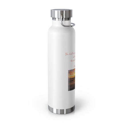 Zen Meditation Quote 22oz Vacuum Bottle — '20 Minutes...' Sunset Design