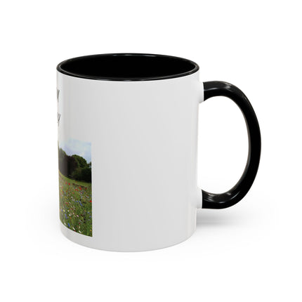 Bloom Wildly Floral Accent Coffee Mug — Inspirational Garden Photo 11/15oz