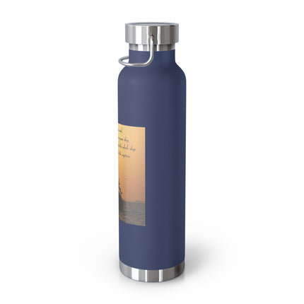 Inspirational Copper Vacuum Insulated Bottle | 22oz Travel Mug for Adventure Lovers