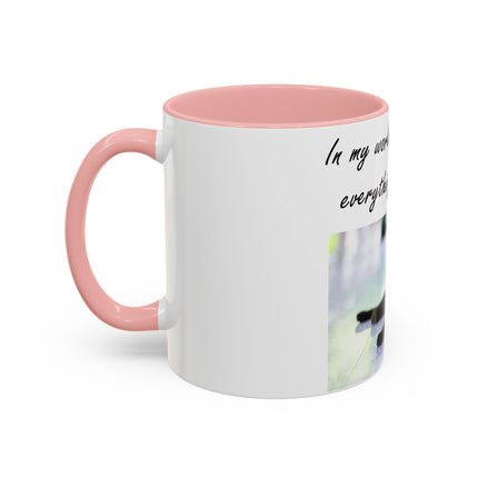 Cat Lover’s Accent Mug – “A Cat Makes Everything Better” – 11oz
