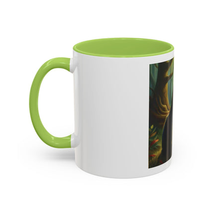 Fairy and Black Cat Forest Coffee Mug – Fantasy Woodland Tea Cup