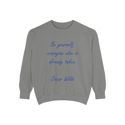 Inspirational Quote Sweatshirt: 'Be Yourself'
