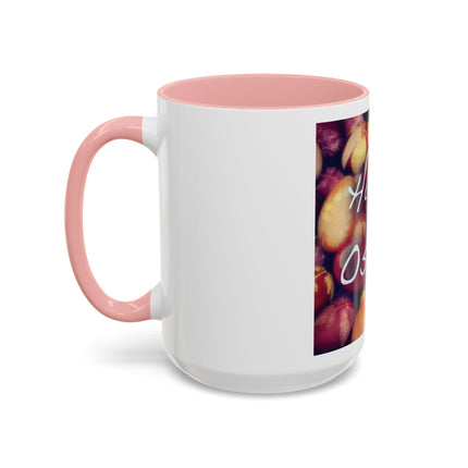 Ostara Coffee Mug – "Happy Ostara" Accent Easter Spring Floral Mug (11/15oz)
